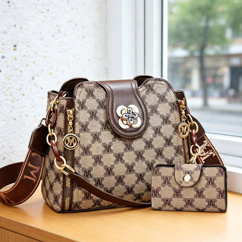 Vintage Fashion Women - Bolsa de ombro vintage com estampa