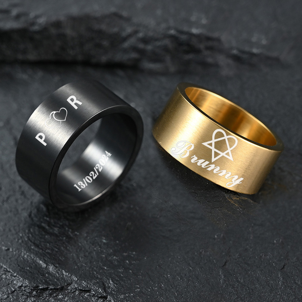 Vintage Fashion Rings For Women - Anel Personalizado em Aço Inoxidável com