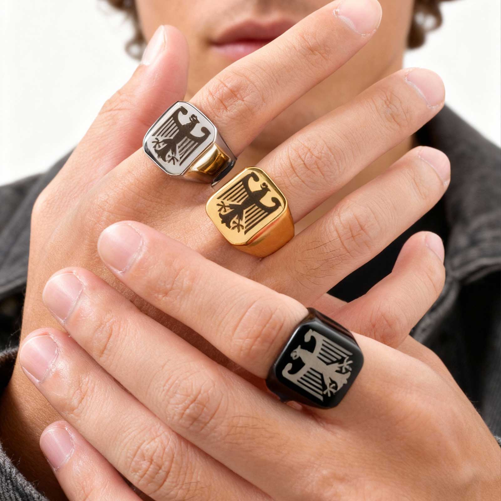 Vintage Fashion Rings For Women - Anel Personalizado de Águia Voadora, Estilo
