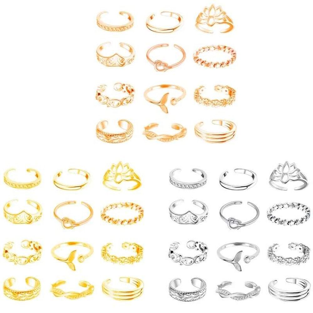 Vintage Fashion Rings For Women - Conjunto de Anéis de Dedo do