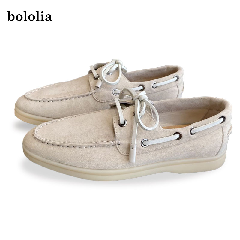Vintage Fashion Trends - Sapatos Flats de Couro Genuíno de