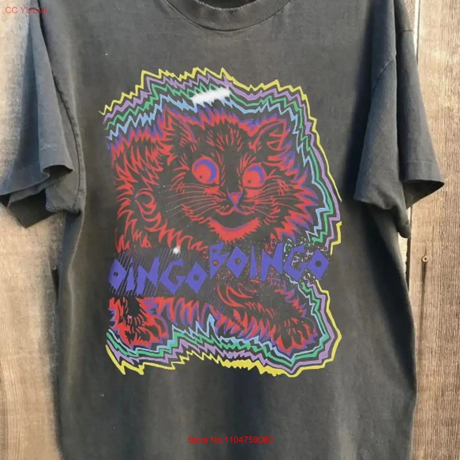 Vintage Fashion Paris - Camiseta Oingo Boingo Band Charcoal KH17819