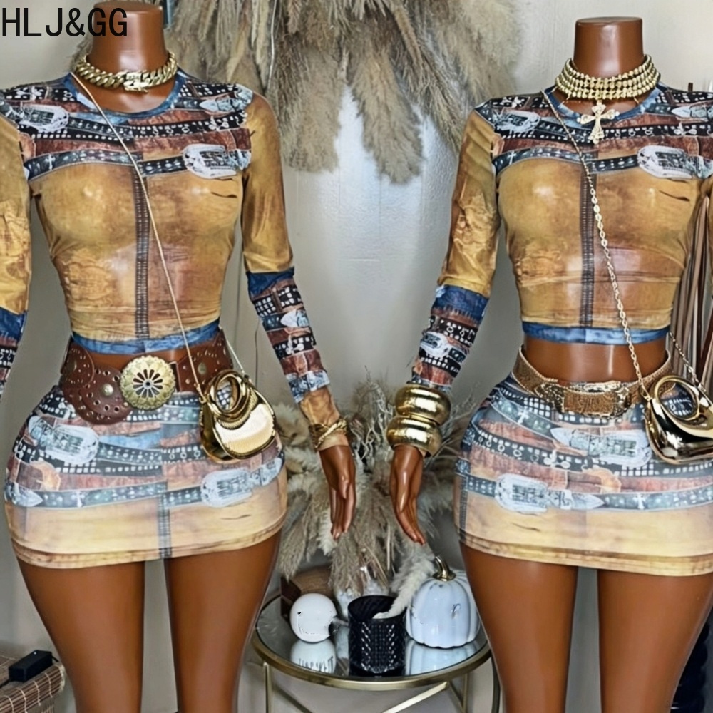 Vintage Fashion Trends - HLJ&GG Conjunto de duas peças com