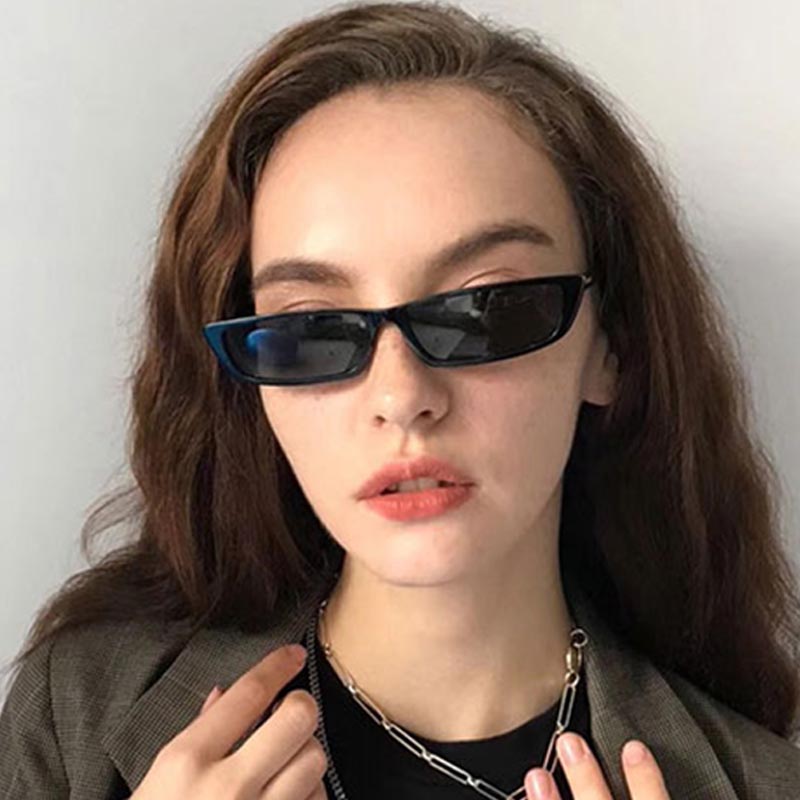 Vintage Fashion Trends - Óculos de Sol Retangulares Pequenos para