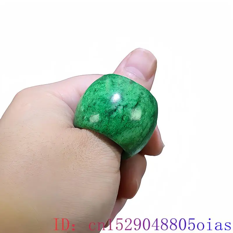 Anéis de Jade Verdes para Mulh - Vintage Fashion Rings For Women avaliação e preço