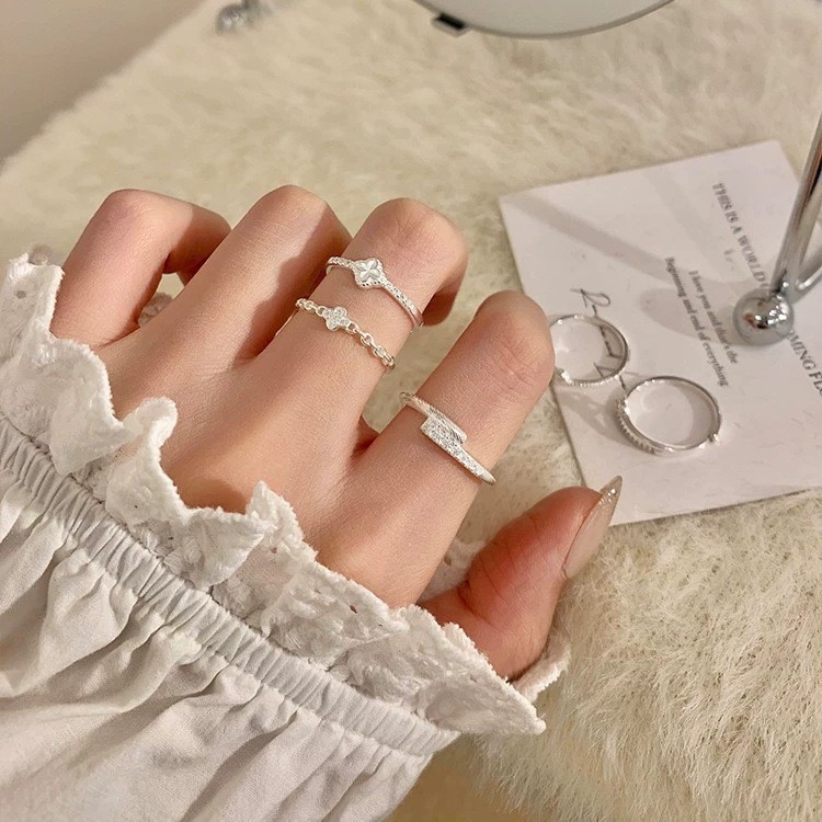 925 anéis de prata esterlina p - Vintage Fashion Rings For Women avaliação e preço