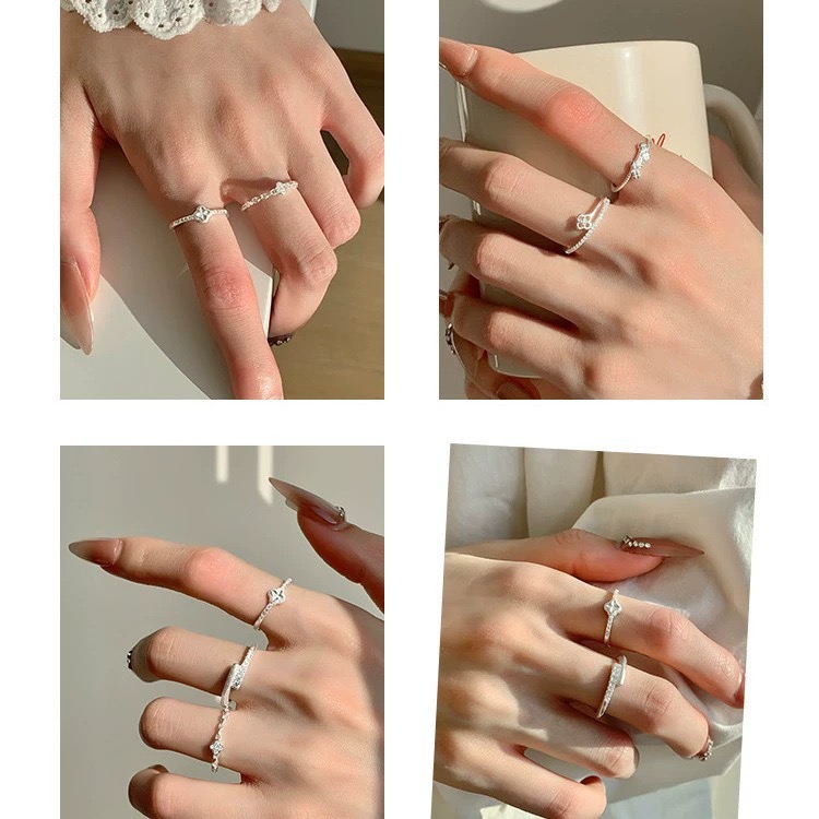 925 anéis de prata esterlina p - Vintage Fashion Rings For Women avaliação e preço